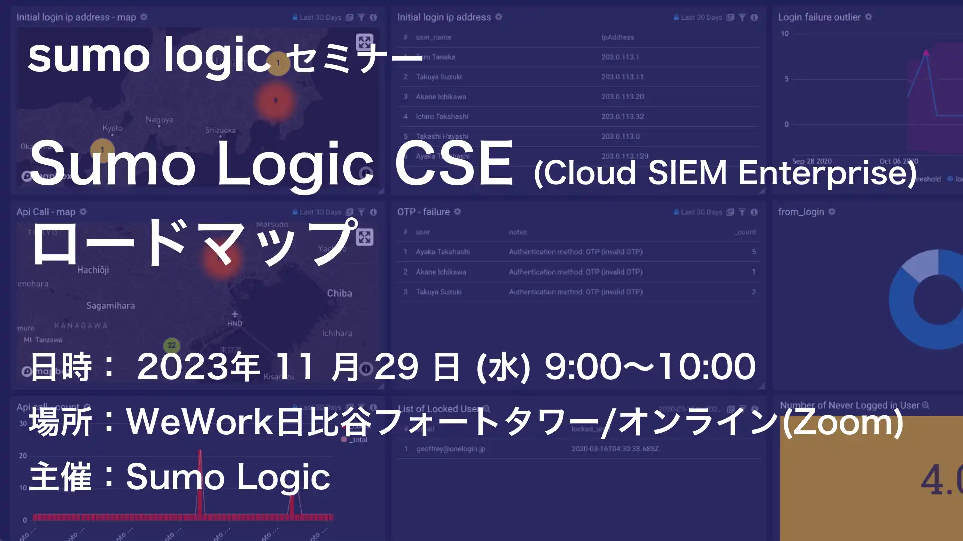 2023年11月29日開催Sumo Logic セミナーバナー画像