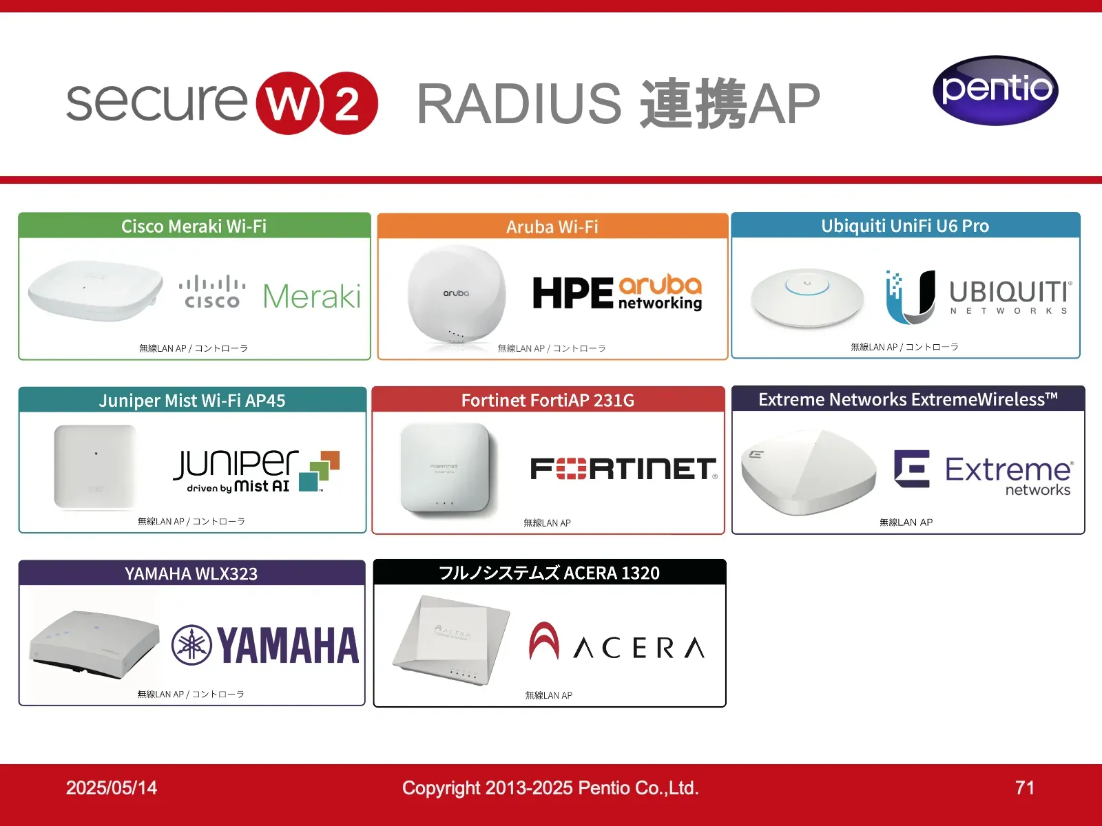 SecureW2セミナースライドの一例